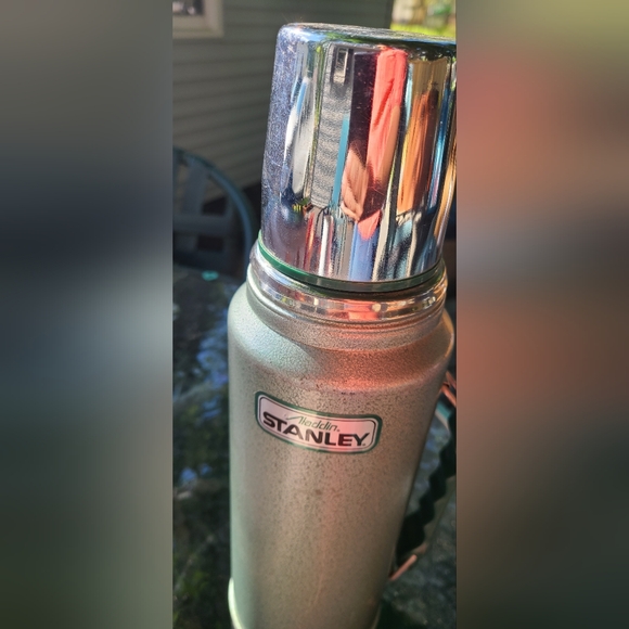 Stanley Vintage Aladdin Insulated Steel Thermos Bottle Green Quart 950 mL USA - Picture 2 of 12